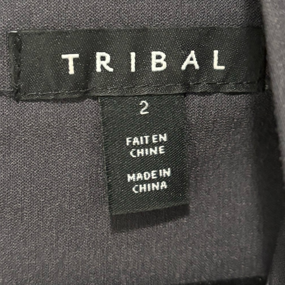 Tribal Charcoal Midi Dress Size 2 - Picture 2 of 8